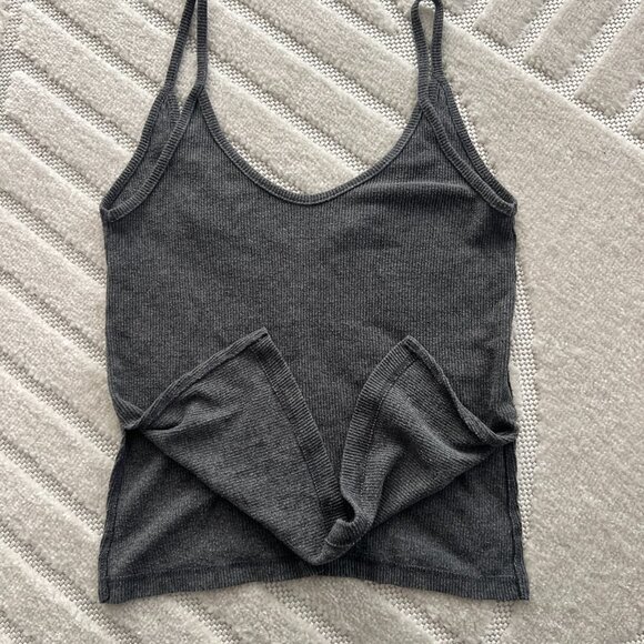 Brandy Melville Grey Ribbed Tank Top, in OS - Picture 6 of 6